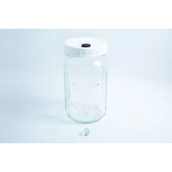 1 Liter Ball Jar with injection port and Air Filter along with marble