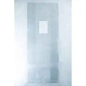 A Unicorn Mushroom Bag for Spawn and Substrate lies flat on a white surface, showing its translucent rectangular plastic design with edge seams and a small white patch near the centre.