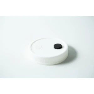 Mycology Mason Jar Lids white with inj port and air filter