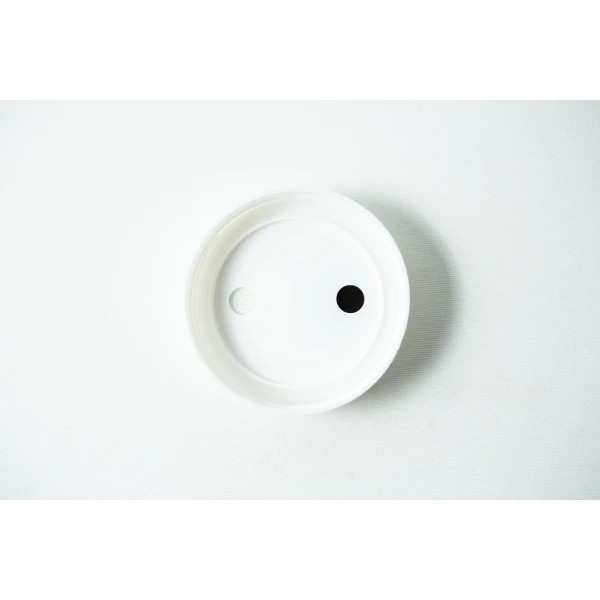 Mycology premade Wide Mouth Mason Jar Lid white with inj port and air filter upside down