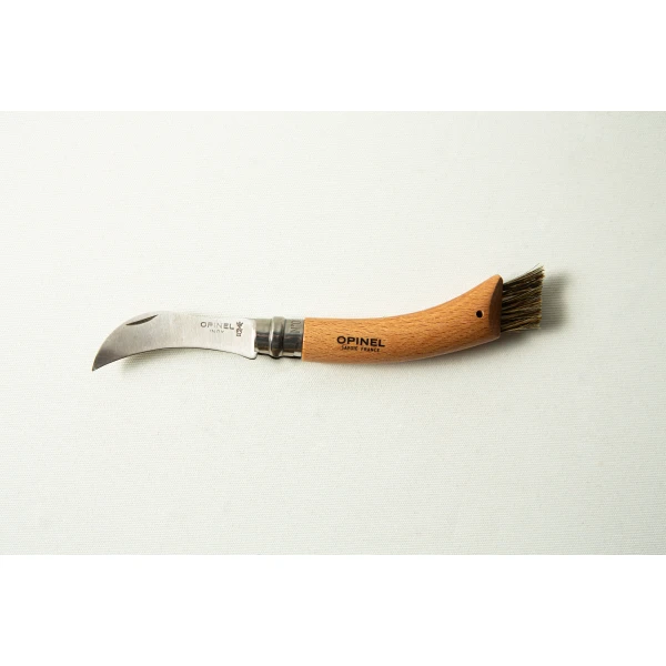 Opinel No 8 Folding Mushroom Knife – Beech Handle – Stainless Steel