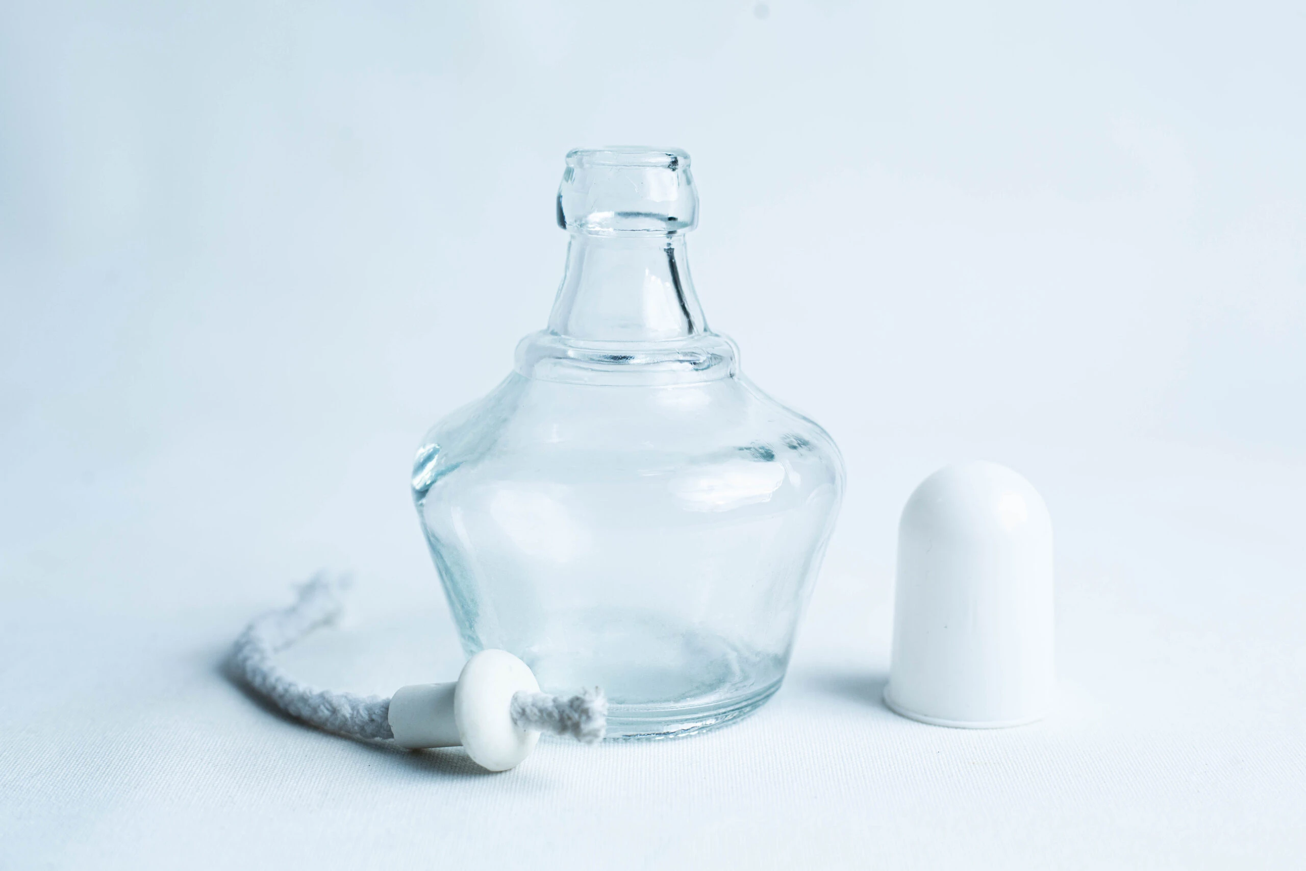 Lamp Spirit glass alcohol burner 150ml 1 Alcohol Burner with cap and wick, parts outside